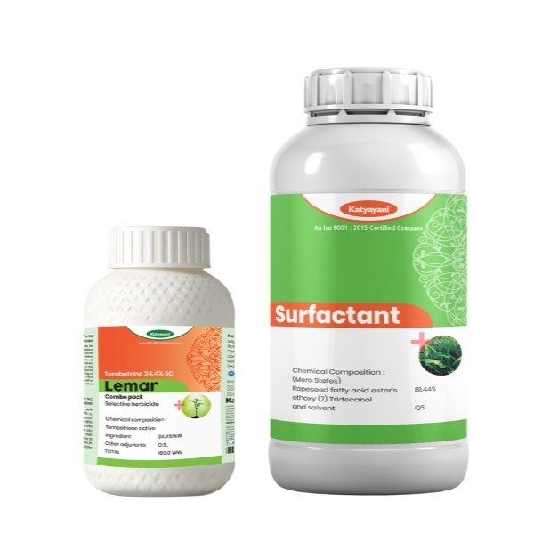 Katyayani Lemar -Tembotrione 42% SC (34.4% w/w) 115ml + Surfactant 400ml | Herbicide
