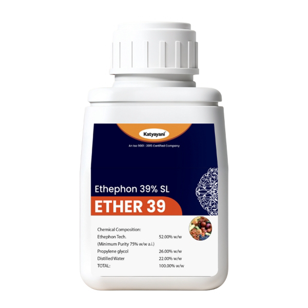 Katyayani ETHER 39 (Ethephon 39% SL) Plant Growth Regulator